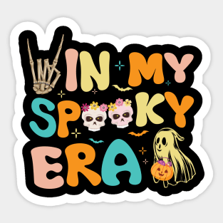 In My Spooky Era Spooky Season Retro Halloween Funny Ghost Sticker